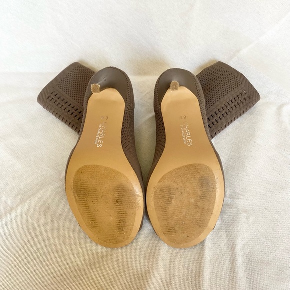 Charles by Charles David Stretch Peep-Toe Bootie in Taupe - Picture 6 of 9